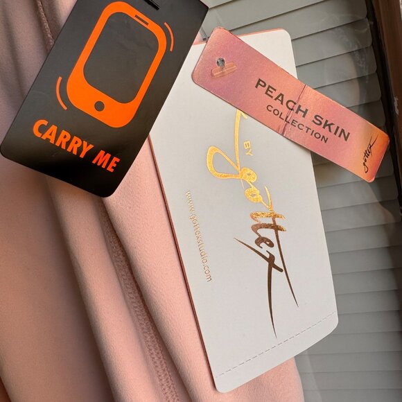 Gottex Peach Skin Collection Peach Whip Compression Leggings W/ Phone Pocket Sli - Picture 2 of 12